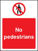 No Pedestrians Sign | Elevate Signs