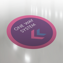 One Way System (Arrows) Floor Sticker