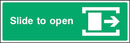 Fire Door Sign: Slide Right to Open | Elevate Signs