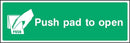 Fire Door Sign: Push Pad to Open | Elevate Signs