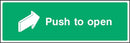 Fire Door Sign: Push to Open | Elevate Signs