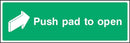 Fire Door Sign: Push Pad to Open | Elevate Signs