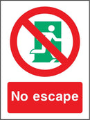 No Emergency Escape Sign