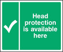 First Aid Sign: Head Protection Available | Elevate Signs