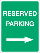 Reserved Parking Right Arrow Sign | Elevate Signs