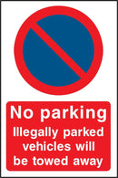 No Parking, Vehicles Will Be Towed Sign | Elevate Signs