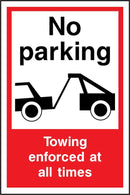 No Parking, Towing Enforced At All Times Sign | Elevate Signs