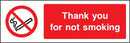 Thank You for Not Smoking Sign | Elevate Signs