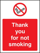 Thank You for Not Smoking Sign | Elevate Signs