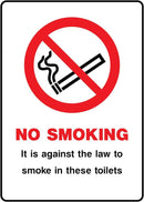 No Smoking In Toilets Sign | Elevate Signs