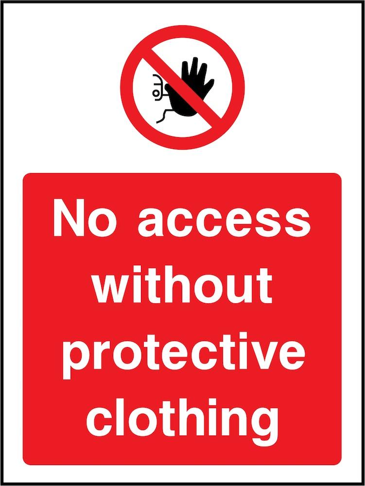 No Access Without Protective Clothing Sign | Elevate Signs