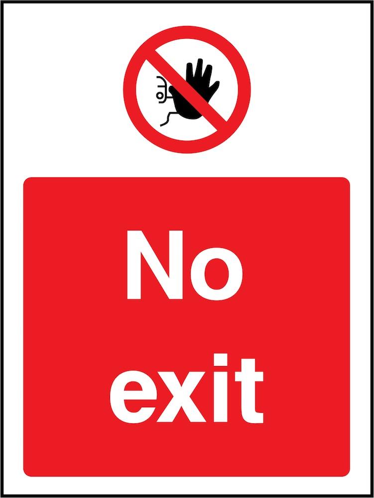 No Exit Sign | Elevate Signs