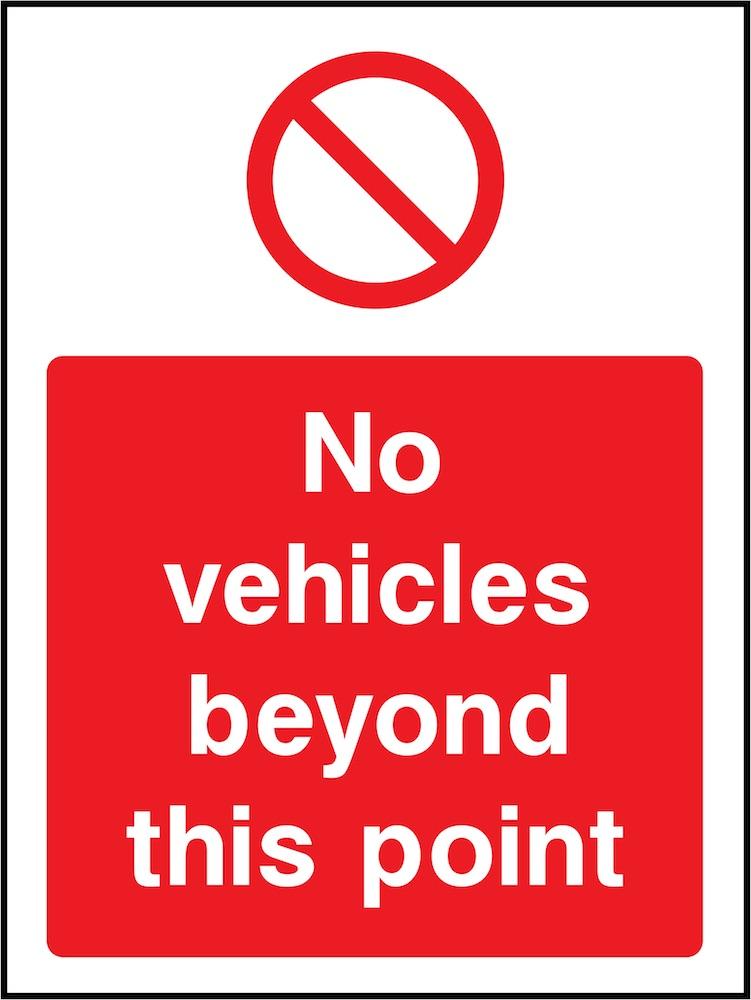 No Vehicles Beyond This Point Sign | Elevate Signs