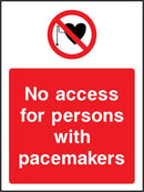 No Access for Persons With Pacemakers Sign | Elevate Signs