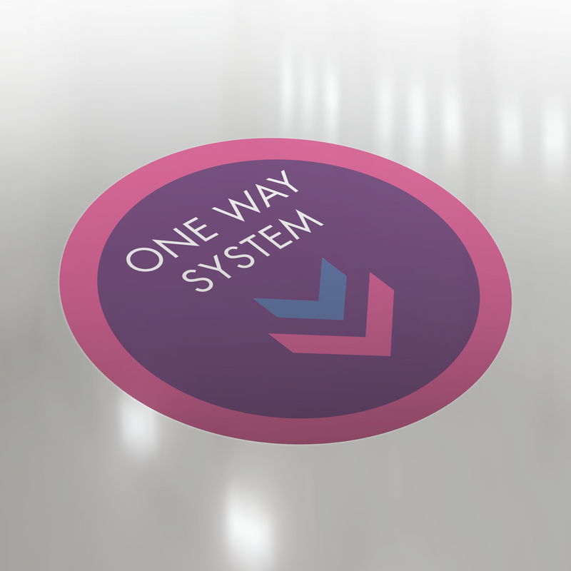 One Way System (Arrows) Floor Sticker