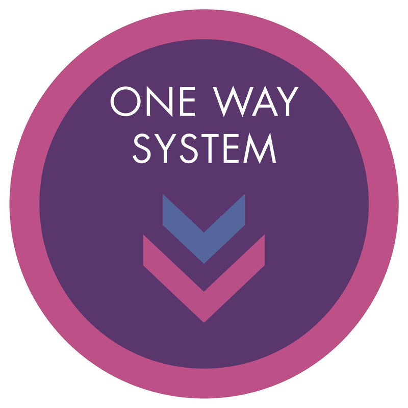 One Way System (Arrows) Floor Sticker | Elevate Signs