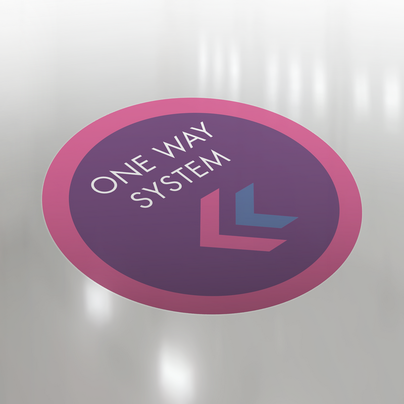 One Way System (Arrows) Floor Sticker