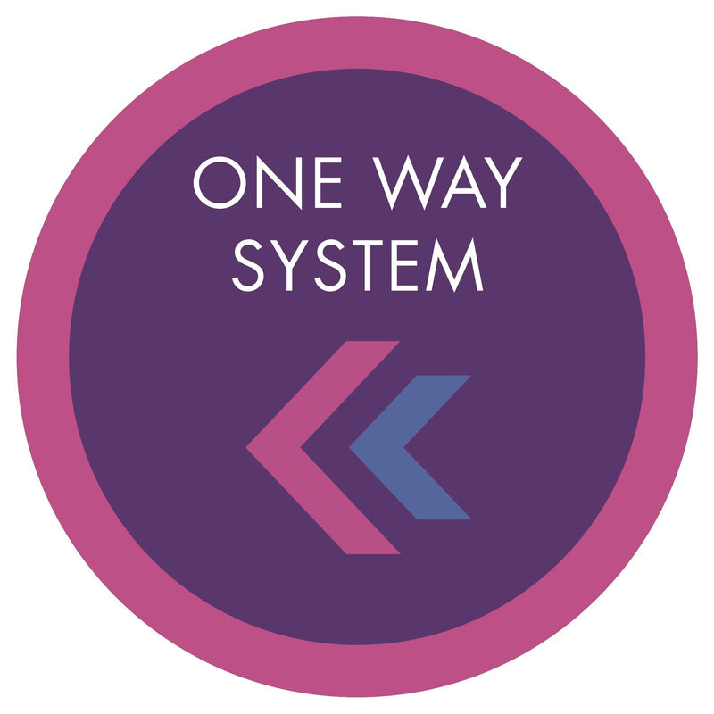 One Way System (Arrows) Floor Sticker | Elevate Signs