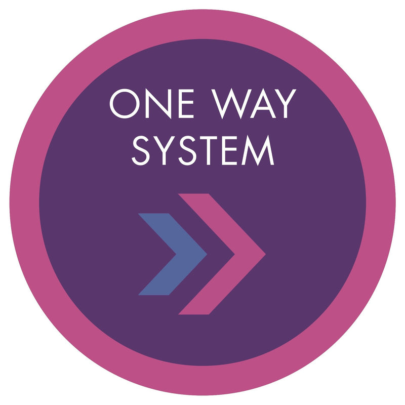 One Way System (Arrows) Floor Sticker | Elevate Signs
