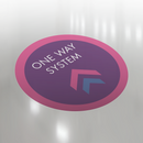 One Way System (Arrows) Floor Sticker