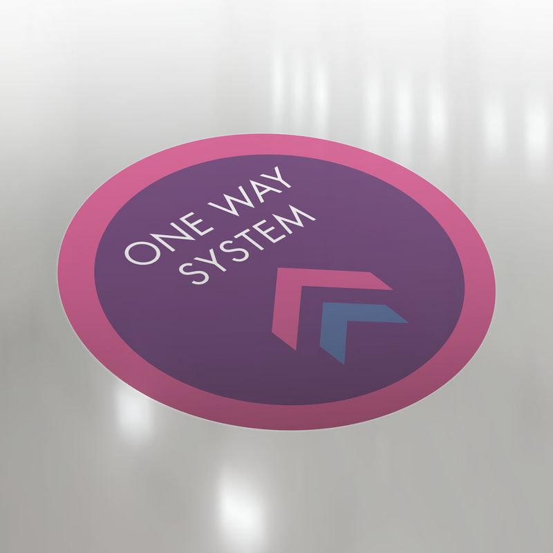One Way System (Arrows) Floor Sticker