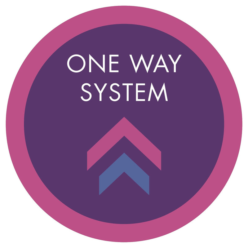 One Way System (Arrows) Floor Sticker | Elevate Signs