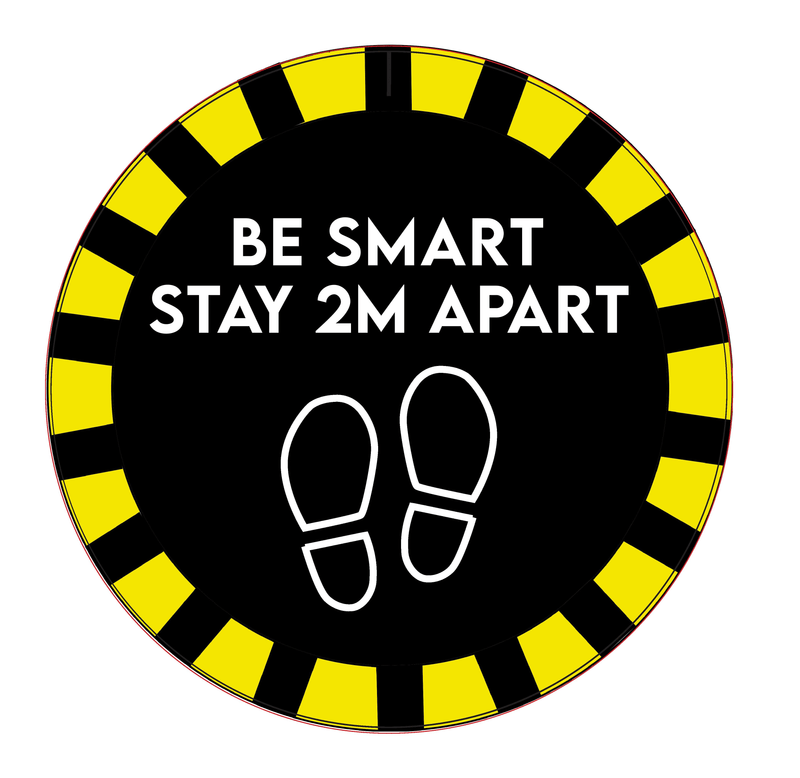 Customisable Message (Footprints) Warning Floor Sticker | Elevate Signs