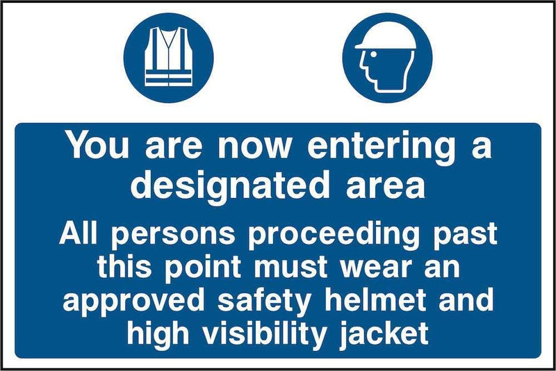 Entering a Designated Area Sign | Elevate Signs