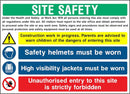 Multi-Hazard Site Safety Notice Sign