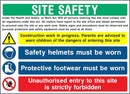 Multi-Hazard Site Safety Notice Sign