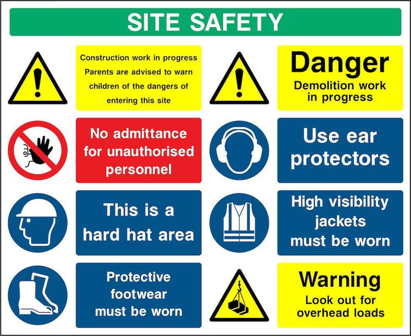Demolition Multi-Hazard Site Safety Notice Sign | Elevate Signs