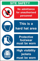 Four-Point, Site Safety Multi-Hazard Notice Sign | Elevate Signs