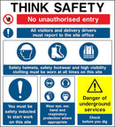 Think Safety, Multi-Hazard Notice Sign
