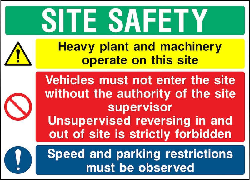 Vehicle Safety Multi-Hazard Sign