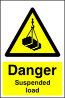 Danger: Suspended Load Sign | Elevate Signs