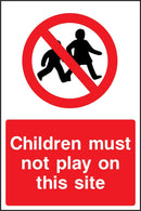 Children Must Not Play On Site Sign | Elevate Signs