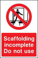 Scaffolding Incomplete: Do Not Use Sign