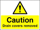 Caution: Drain Covers Removed Sign | Elevate Signs