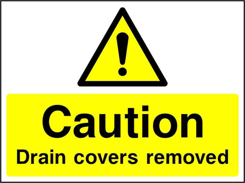 Caution: Drain Covers Removed Sign | Elevate Signs
