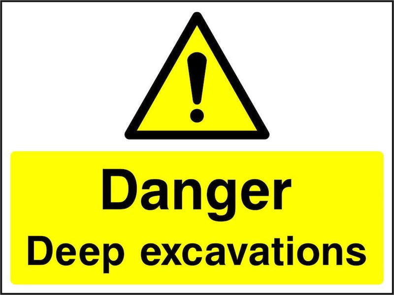 Danger: Deep Excavations Sign | Elevate Signs