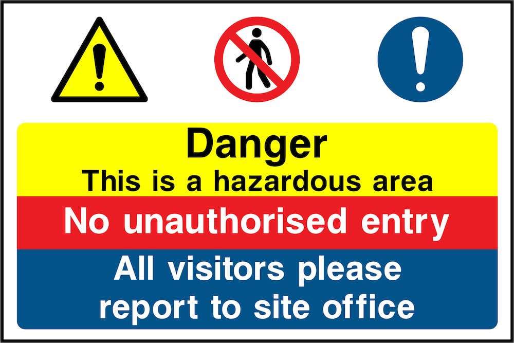 Hazardous Area Signage | GQ Signs Ltd