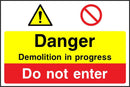 Danger: Demolition In Progress, Keep Clear Sign | Elevate Signs