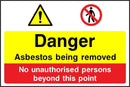 Danger: Asbestos Being Removed Sign | Elevate Signs