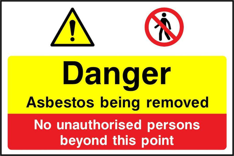 Danger: Asbestos Being Removed Sign | Elevate Signs