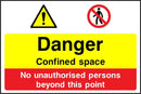 Danger: Confined Space Hazard Sign | Elevate Signs