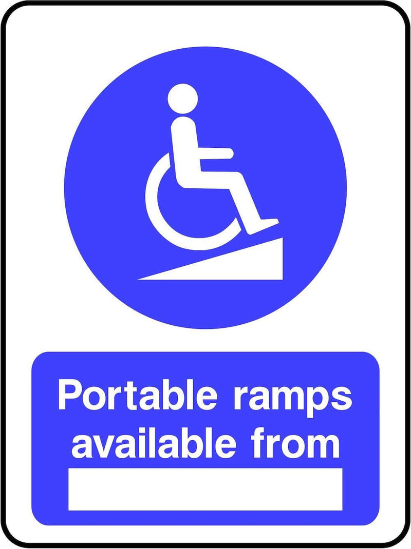 Editable, Portable Ramps Available From Sign | Elevate Signs