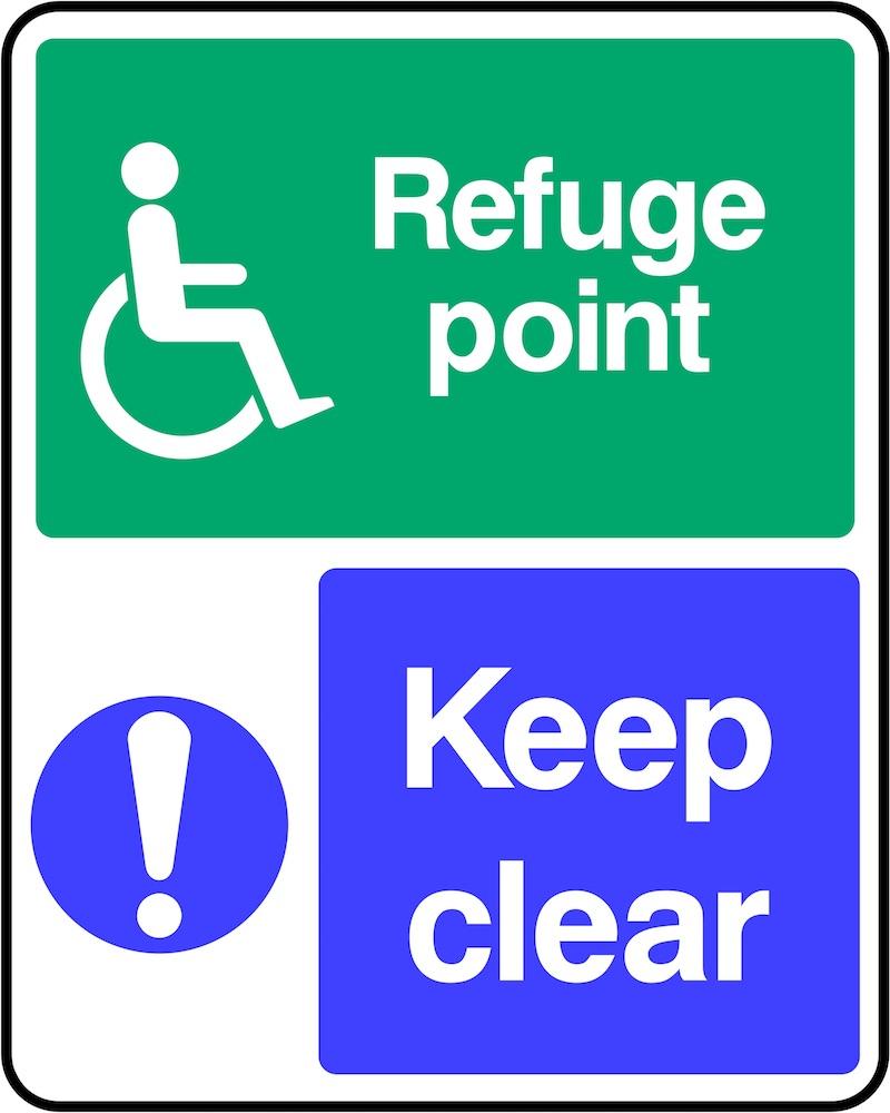 Disability Refuge Point: Keep Clear Sign | Elevate Signs