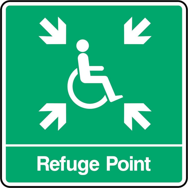 Relief Point Sign Disability Refuge Point Here Sign | GQ Signs Ltd
