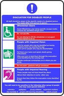 Disabled Evacuation Notice Sign | Elevate Signs