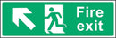 Fire Exit Sign: Forward, Left Arrow | Elevate Signs
